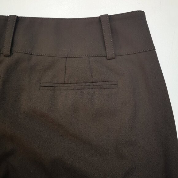 Ann Taylor Margo Ladies Size 12 Dark Brown Straight Legs Dress Pants - Picture 5 of 10